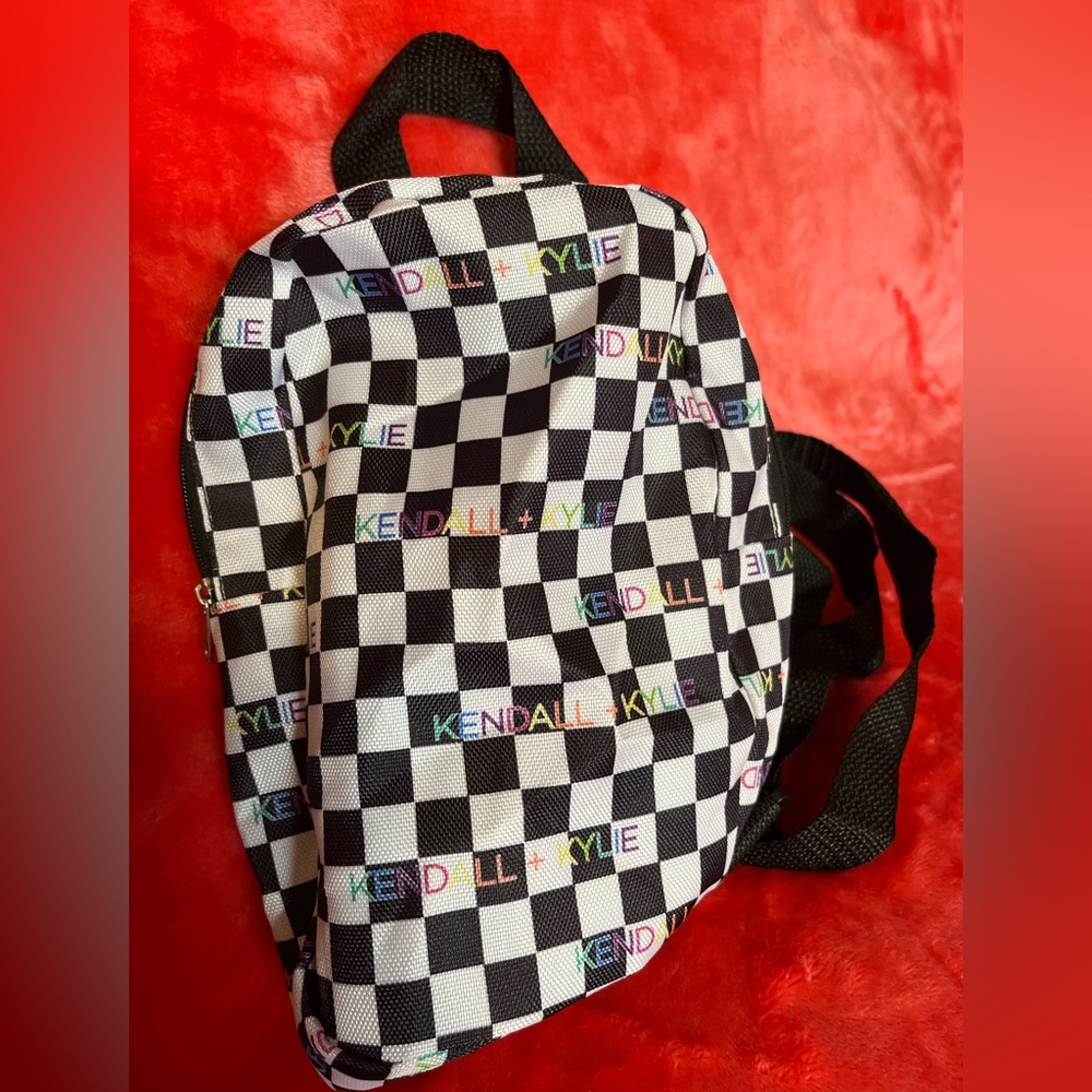 Kendall & Kylie checkered mini backpack